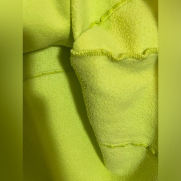 Neon Buddha Yellow Green Mix Buttons Cotton Sweater Jacket Size Medium - Picture 6 of 8